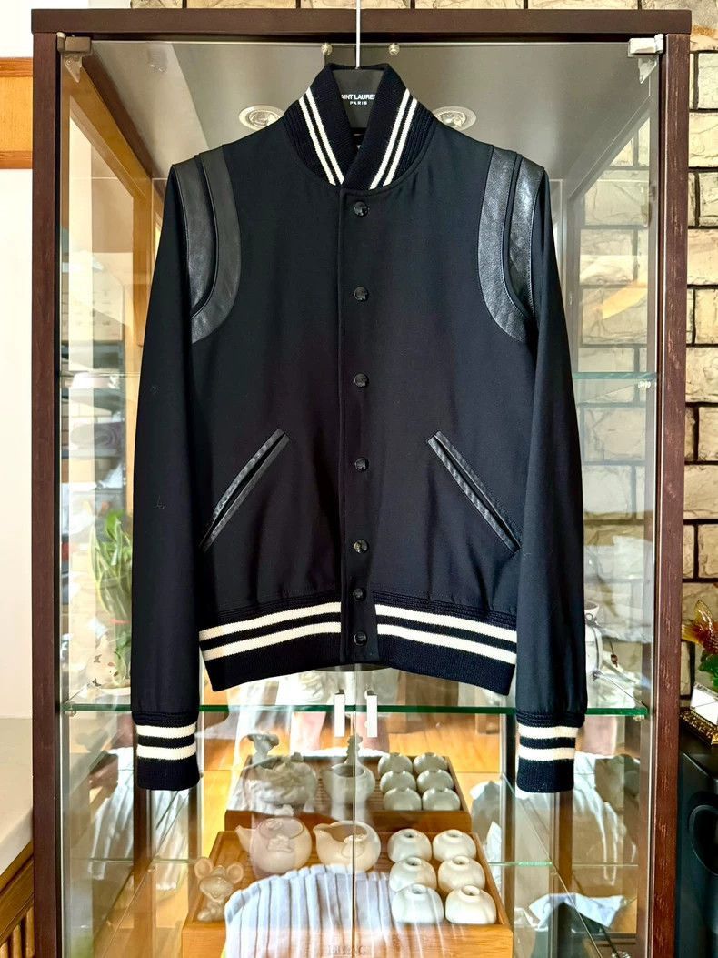 Saint Laurent Paris Saint Laurent Paris Saint Laurent Black Baseball Jacket-25 Size US S / EU 44-46 / 1 - 1 Thumbnail