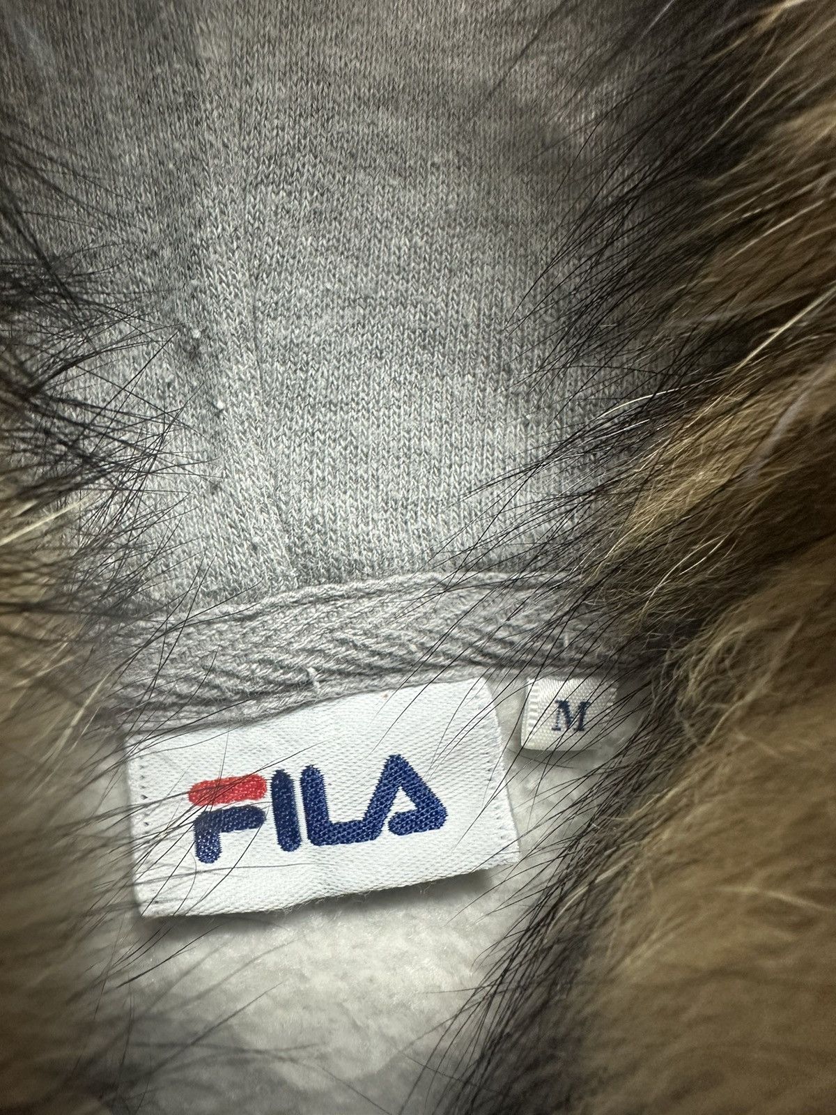 20471120 VINTAGE FILA NUMBER 11 FUR HOODIE IFSIXWASNINE STYLE Size US L / EU 52-54 / 3 - 4 Thumbnail