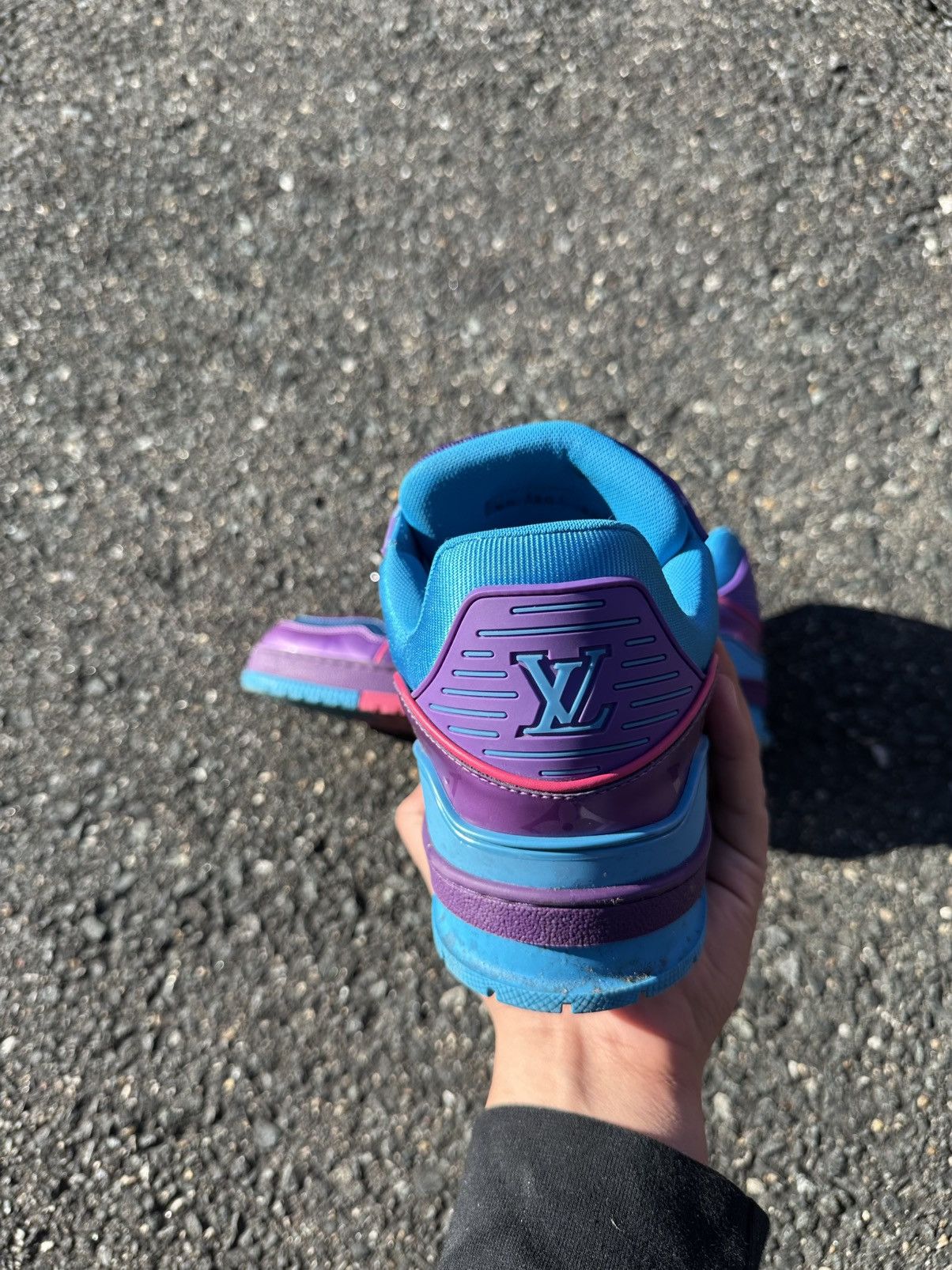 Louis Vuitton Louis Vuitton Trainer Purple Teal Metallic Size US 9.5 / EU 42-43 - 4 Thumbnail