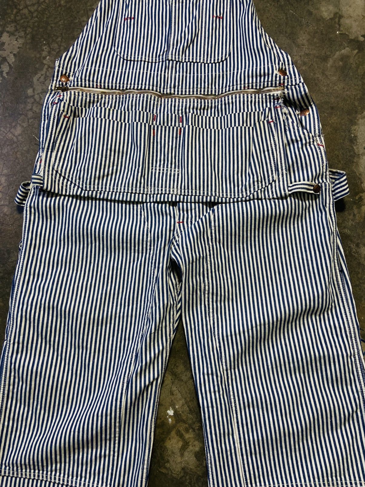 Original Montgomery Vintage Ward Montgomery Double Knee Hickory Jumpsuit Size US 38 / EU 54 - 6 Thumbnail