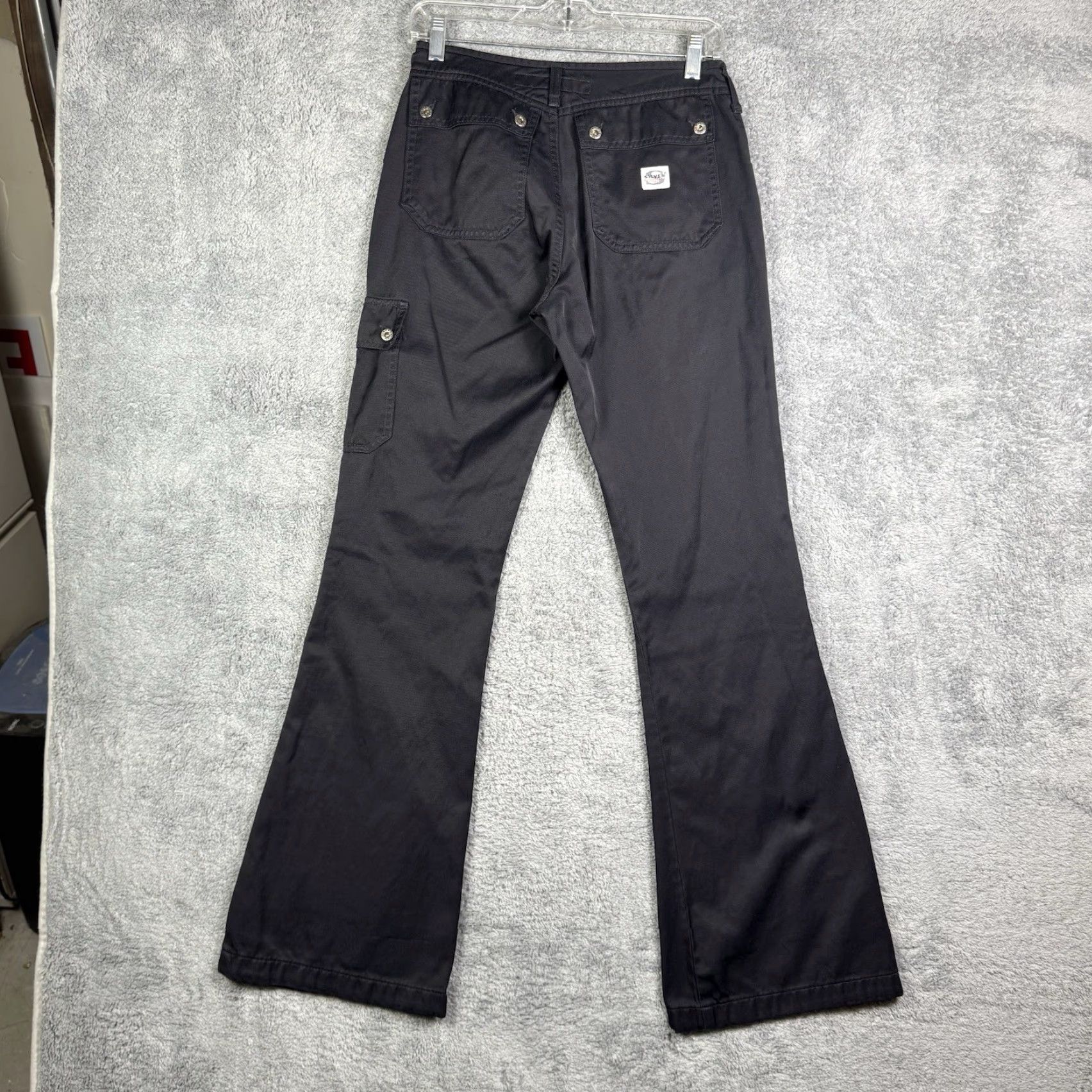 Silver Jeans Co. VINTAGE Silver Jeans Pants Womens 28x33 Cargo Bootcut 28 Black Cotton Canvas City Punk Retro Hippie Grunge Canada Mens Womens Boys Girls Size 28" / US 6 / IT 42 - 4 Thumbnail