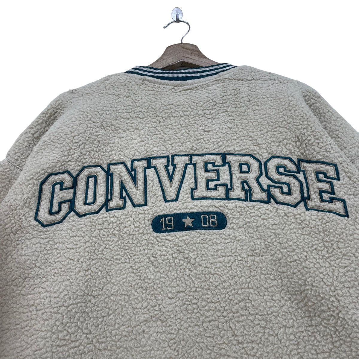 Converse × Vintage Vintage Converse Pull Over Deep Pile Jacket Size US L / EU 52-54 / 3 - 3 Thumbnail
