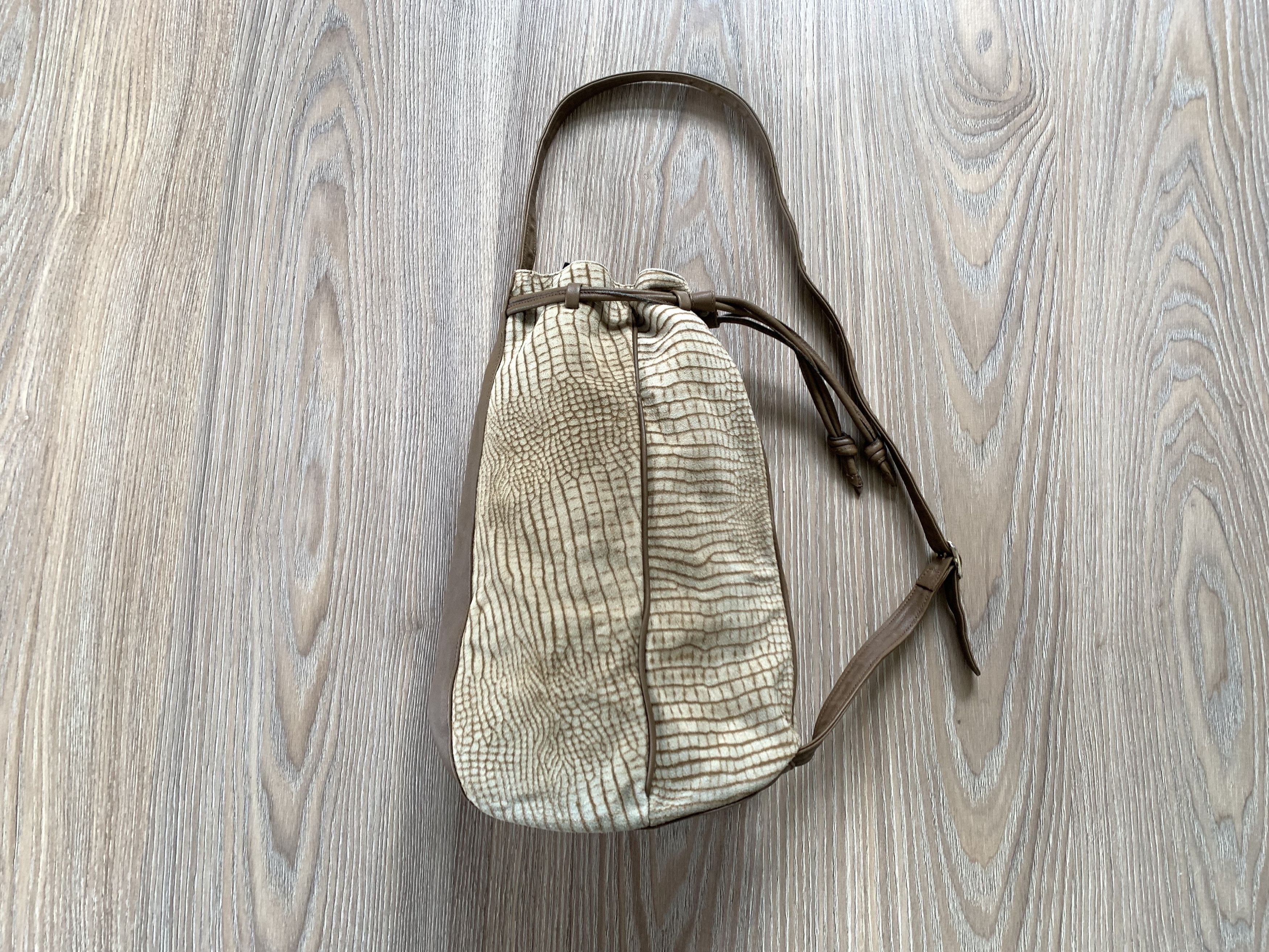 Other Rare Vintage Castioni Lizard Suede Crossbody Drawstring Bag Size ONE SIZE - 3 Thumbnail