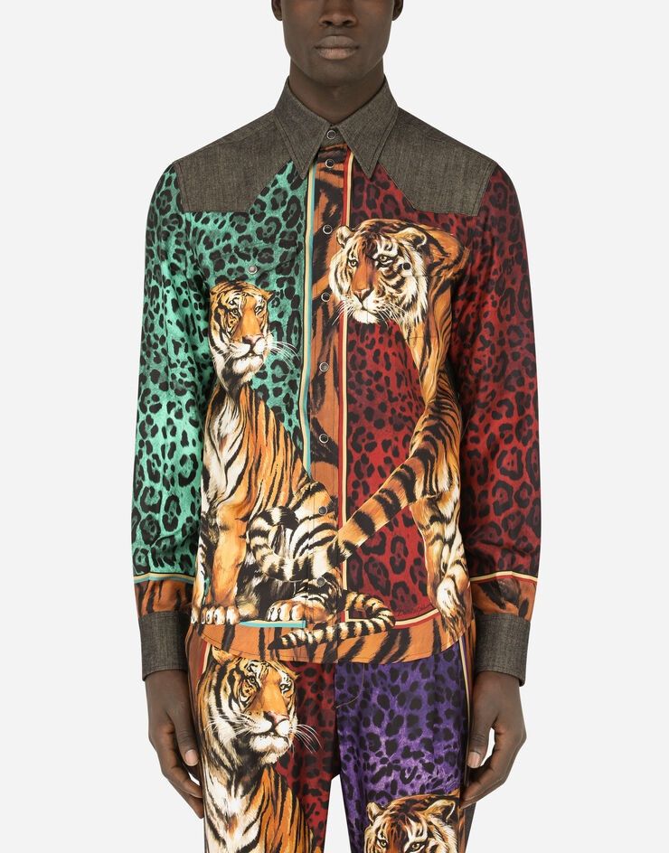 Dolce & Gabbana o1y0125 Patterned Shirt in Multicolor Size US XS / EU 42 / 0 - 2 Thumbnail