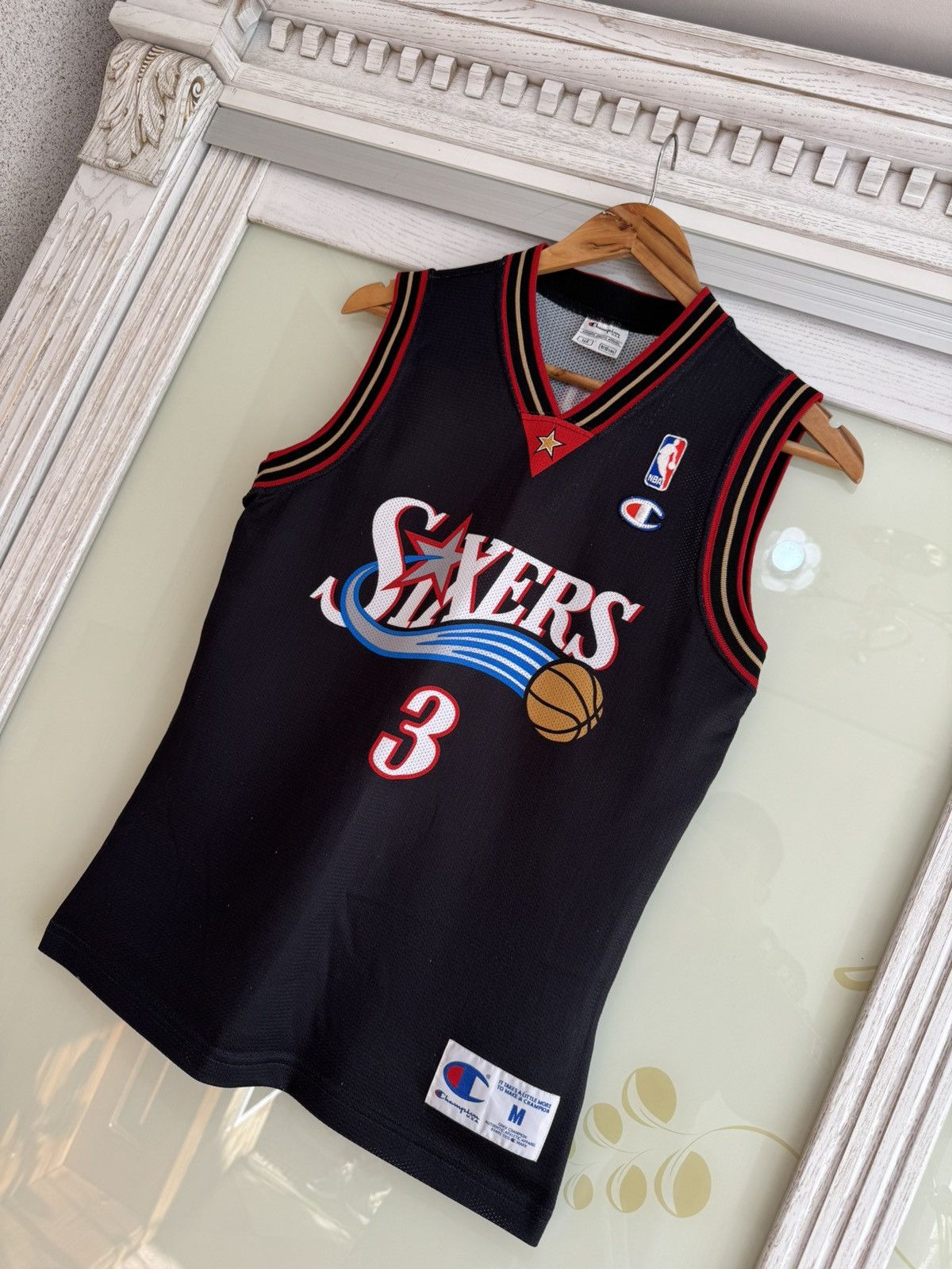 Champion × NBA × Vintage Vintage Iverson #3 Philadelphia Sixers NBA Jersey Basketball Size US XS / EU 42 / 0 - 3 Thumbnail