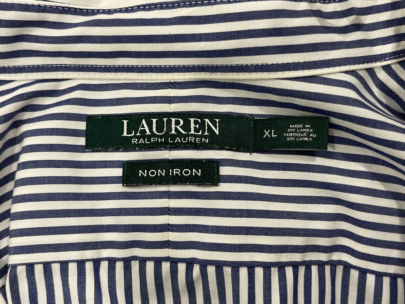 Lauren Ralph Lauren × Polo Ralph Lauren × Ralph Lauren Lauren Ralph Lauren Blue Striped Blouse/Button up - Women’s Size XL / US 12-14 / IT 48-50 - 2 Thumbnail
