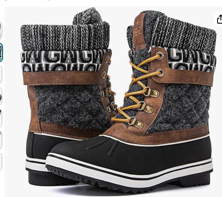 NBDN Nobrandedon Women's Waterproof Winter Boots Snow Boots SIZE 10 Size US 10 / IT 40 - 2 Thumbnail