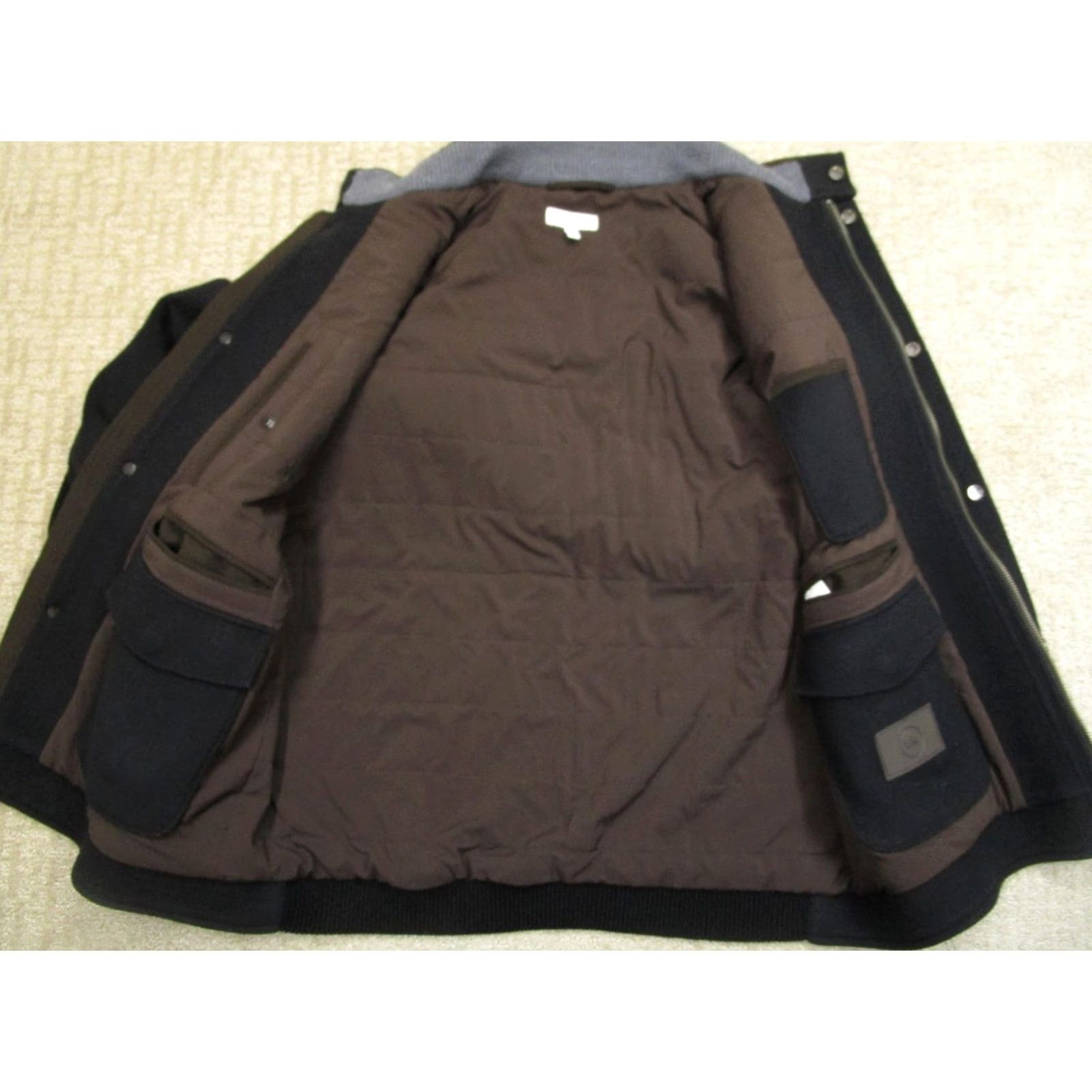 Peter Millar Peter Millar Jacket Mens XL Black Wool Bomber Coat Full Zip Quilted Lined Size US XL / EU 56 / 4 - 7 Thumbnail