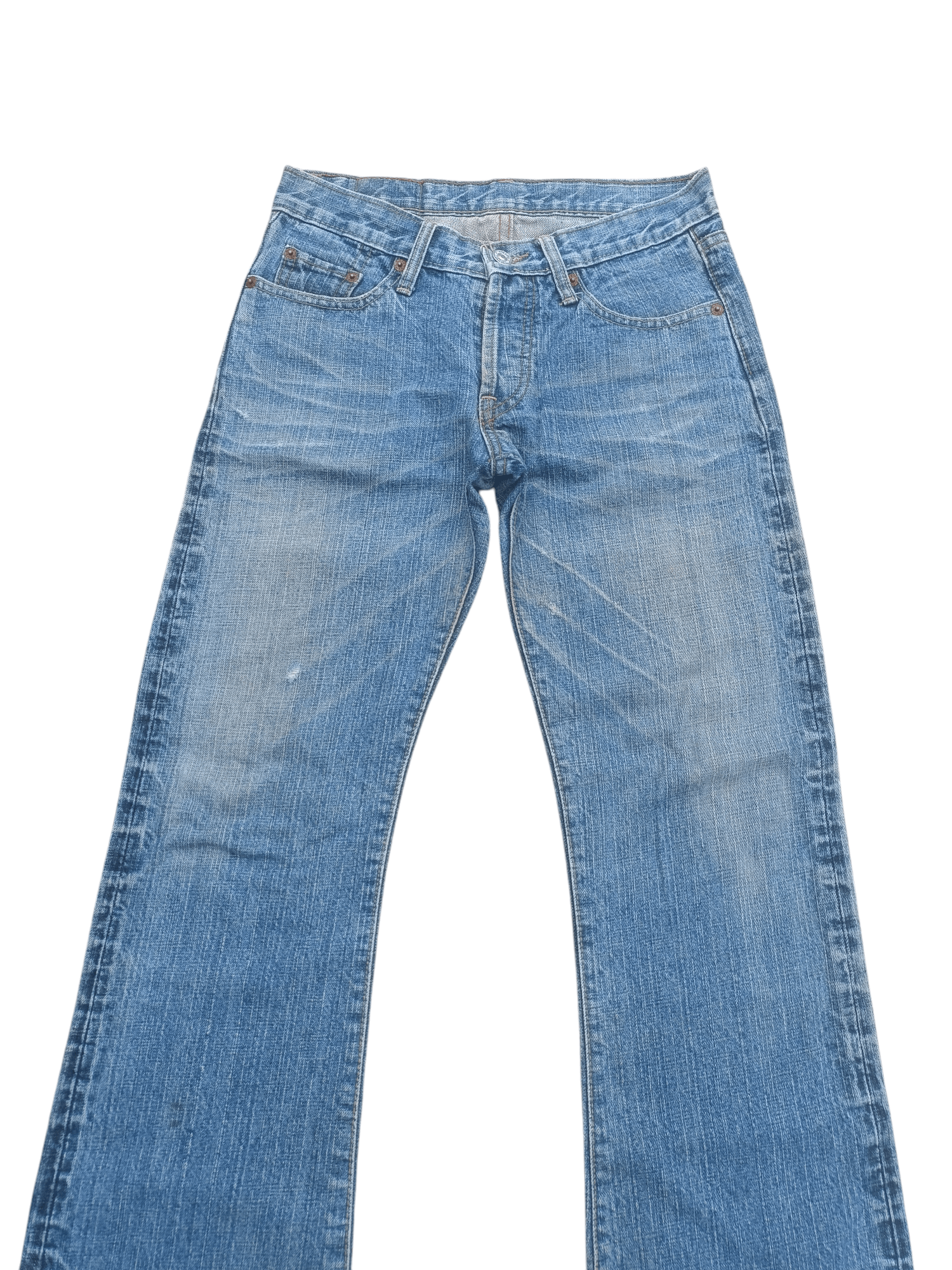 If Six Was Nine × Levi's × Vintage Vintage Levis Jeans Flare Whisker Faded Big E [E194] Size US 28 / EU 44 - 6 Thumbnail
