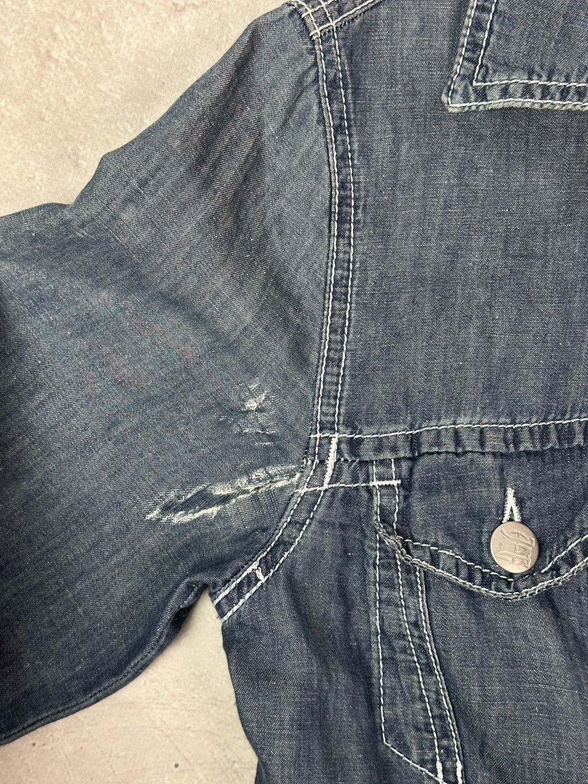 Jean Paul Gaultier Vintage JPG Jean Paul Gaultier Blue Denim Light Jacket Size M / US 6-8 / IT 42-44 - 9 Thumbnail
