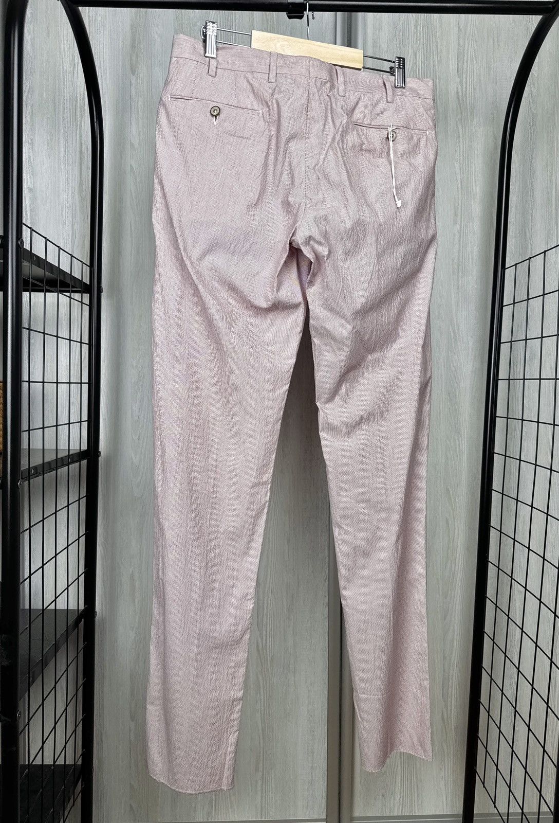 Boggi Boggi Milano Deadstock red striped cotton chino pants Size US 34 / EU 50 - 6 Thumbnail