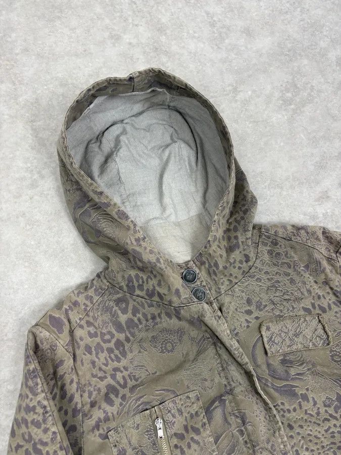 Vintage 2000s Massimo Rebecchi Khaki Animal Kingdom Long Coat Size M / US 6-8 / IT 42-44 - 5 Thumbnail