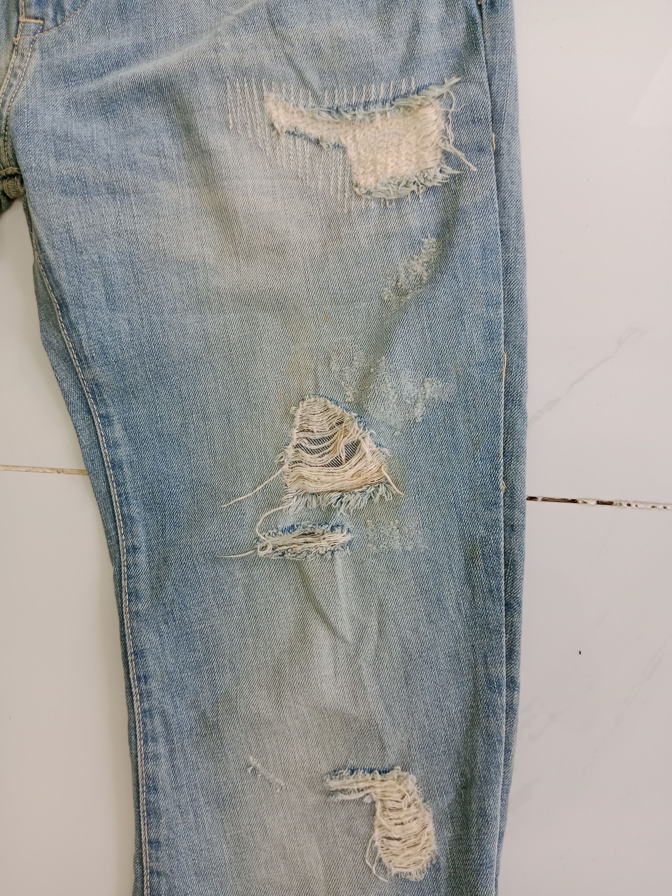 Zara ZARA Denim Collection Distressed Jeans Size US 34 / EU 50 - 8 Thumbnail