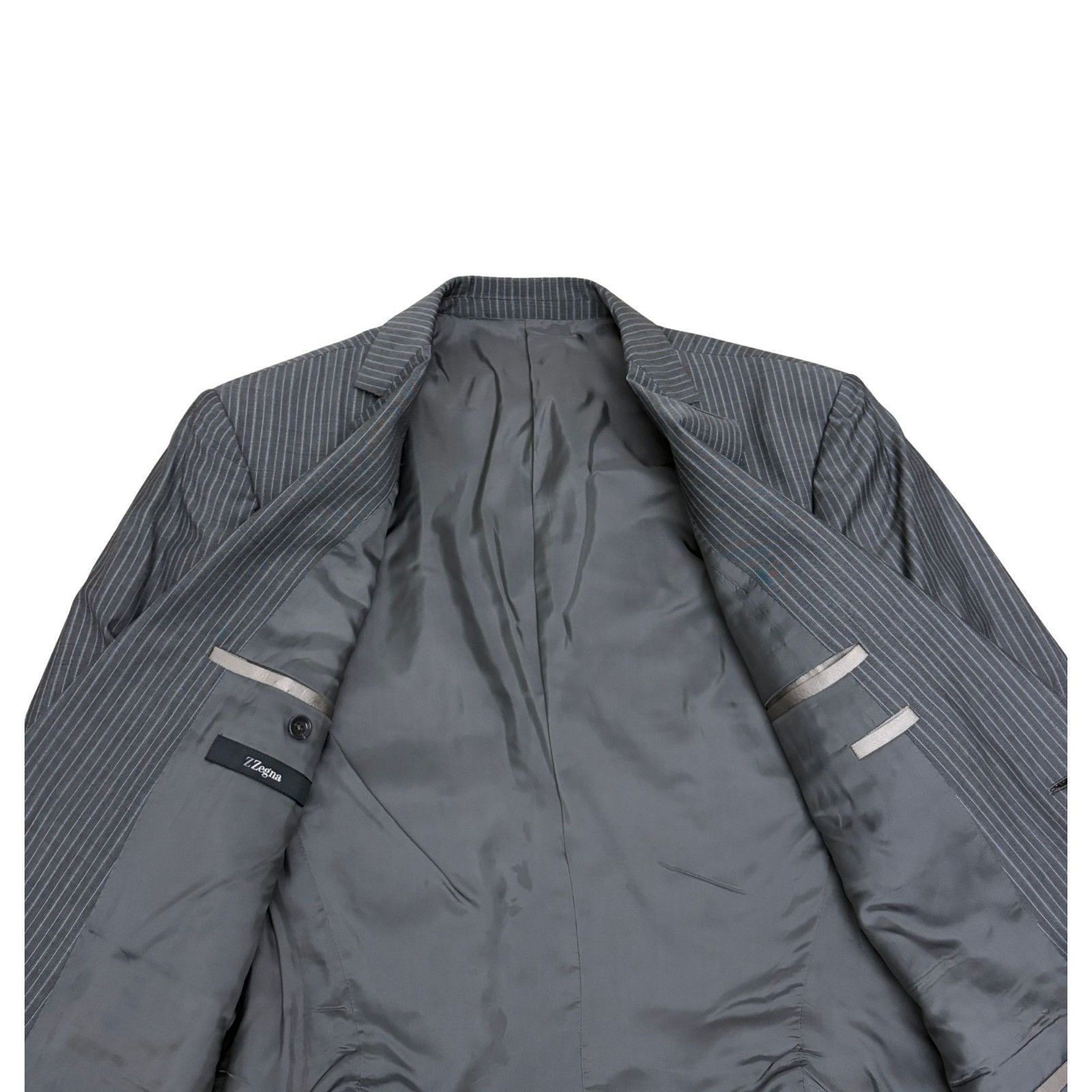 Z Zegna $4,000 ZEGNA Blazer Luxury Striped Business Coat Jacket 40R Size 40R - 4 Thumbnail
