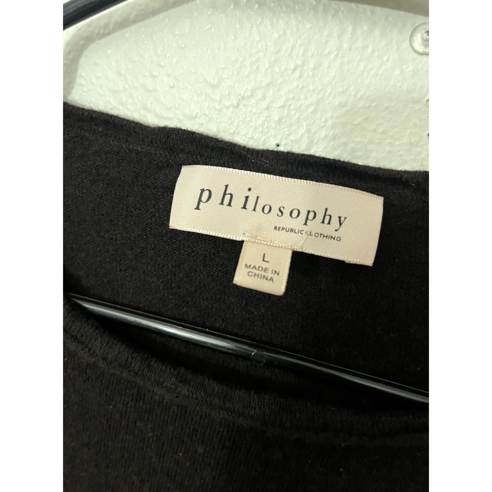 Vintage Philosophy Women Sweater Shirt Dolman Sleeve Knit Black Brown 3/4 Breathable Regular Size L Vintage No N/A Size L / US 10 / IT 46 - 3 Thumbnail