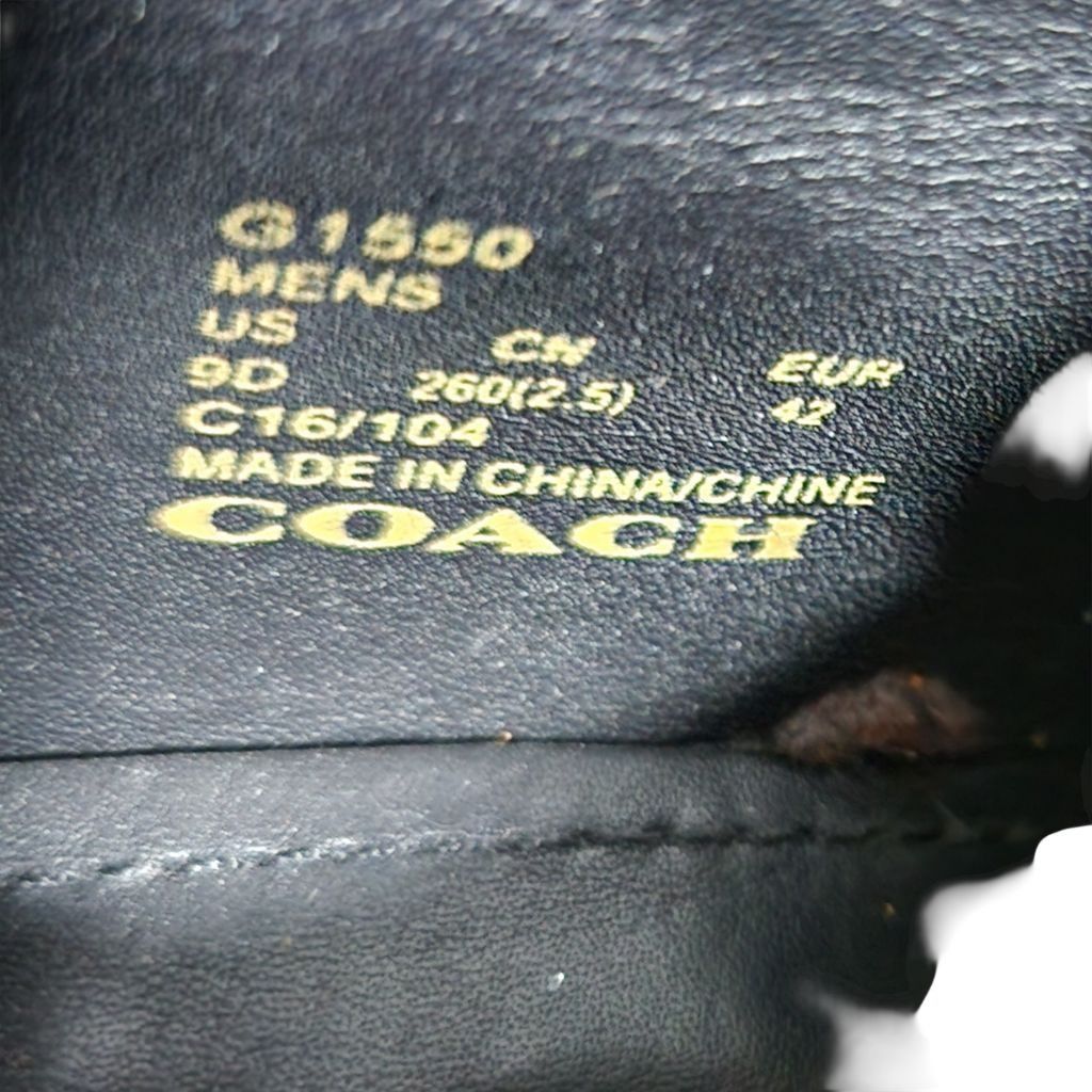 Coach Men's Coach Black Leather Wingtip Oxfords Size 9 Size US 9 / EU 42 - 8 Thumbnail