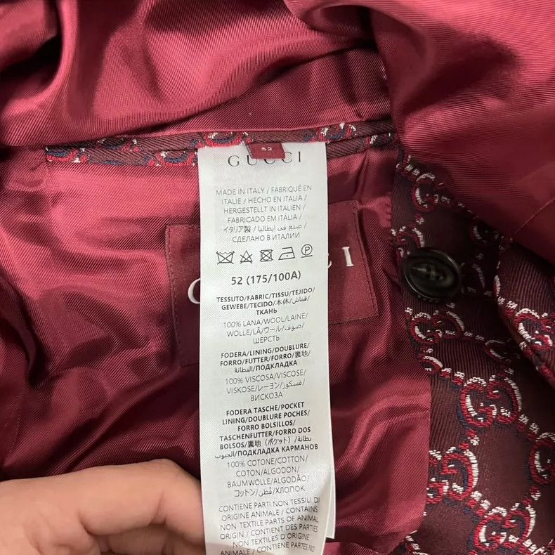 Gucci Gucci Full-print GG old flower red wool 2504-Nextarrow Size 52R - 6 Thumbnail