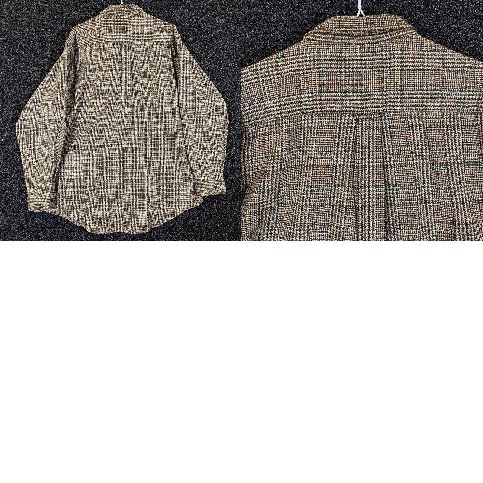 Nautica VINTAGE Nautica Shirt Mens Large Brown Check Long Sleeve Button Down Shirt - 90s, Regular Fit, Cotton, Collared, Button-Up, Classic 3-4 Season Size 42R - 8 Thumbnail