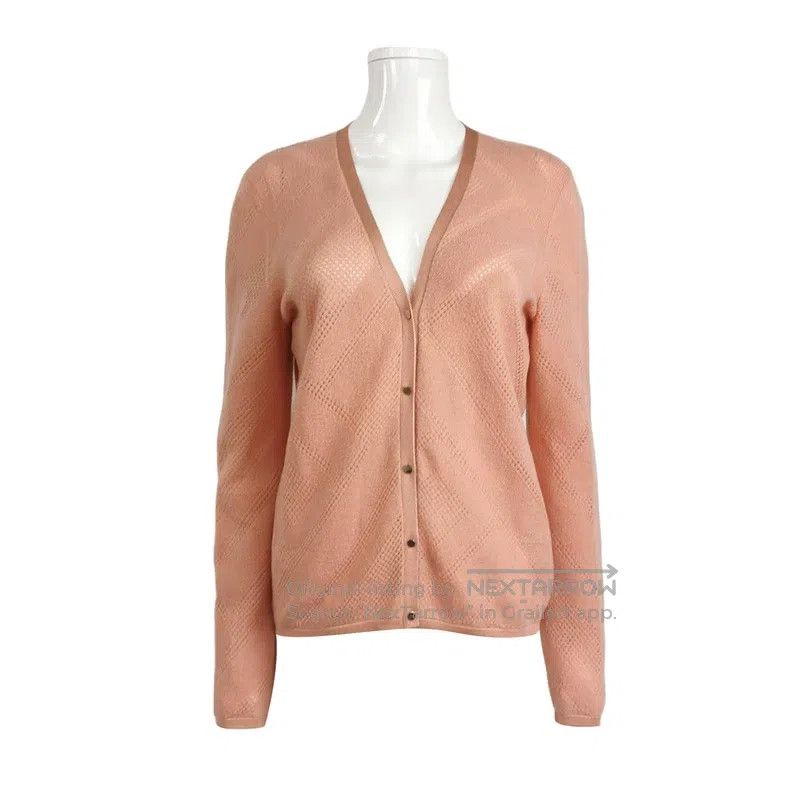 Hermes Hermes Velvet Blended Solid Color Single-breasted V-neck L Size S / US 4 / IT 40 - 1 Thumbnail