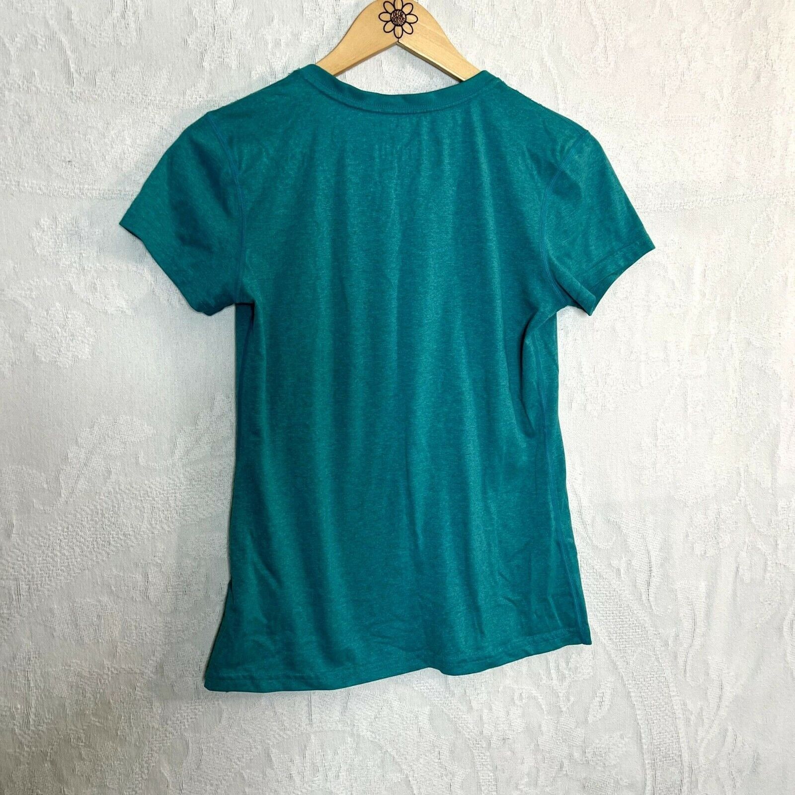 Nike Nike Teal Dri Fit V-Neck Tee Size S / US 4 / IT 40 - 5 Thumbnail