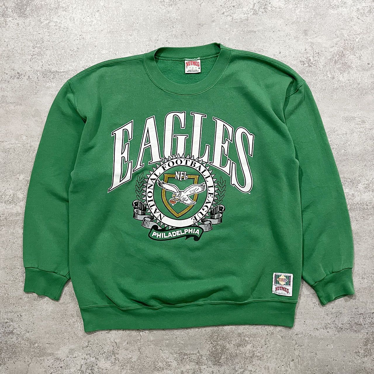 image of VTG 90's Nfl Philadelphia Eagles Nutmeg Mills Sweatshirt in Green, Men's (Size XL)