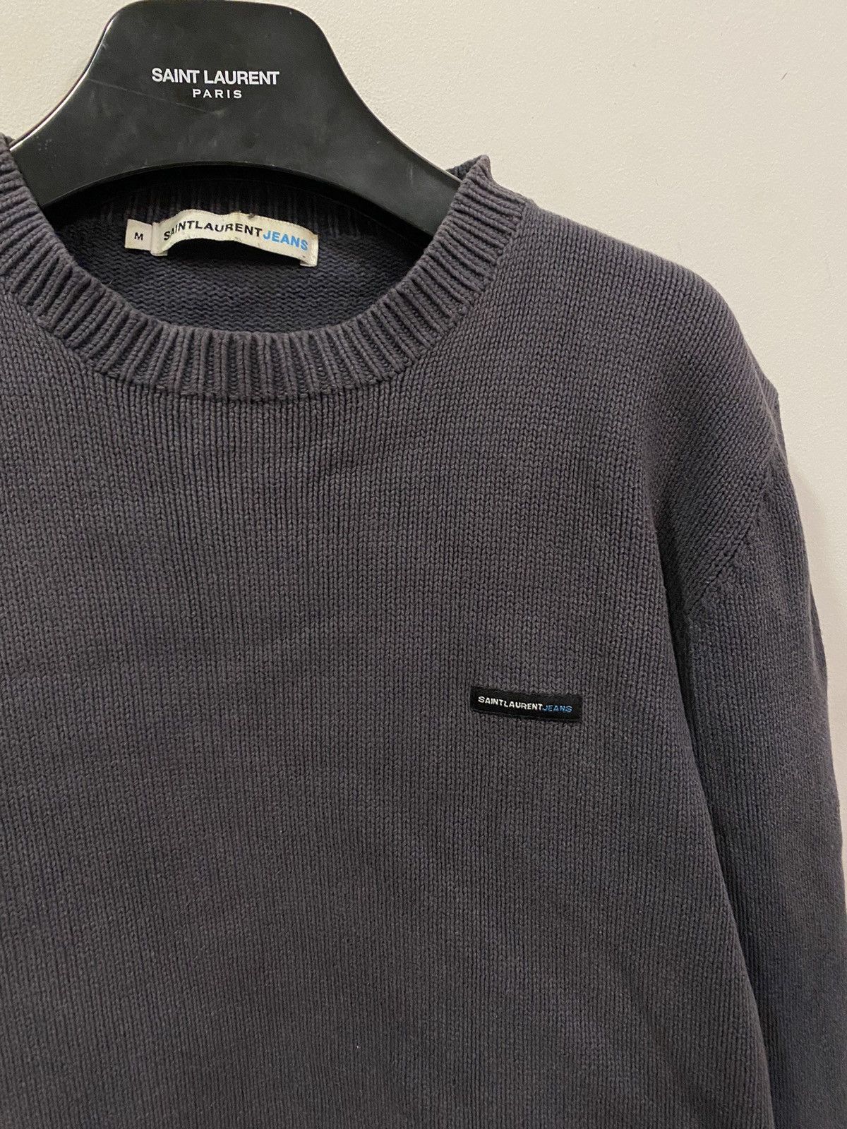 Yves Saint Laurent Grey YSL Sweater Knit Saint Laurent Jeans Size S / US 4 / IT 40 - 3 Thumbnail