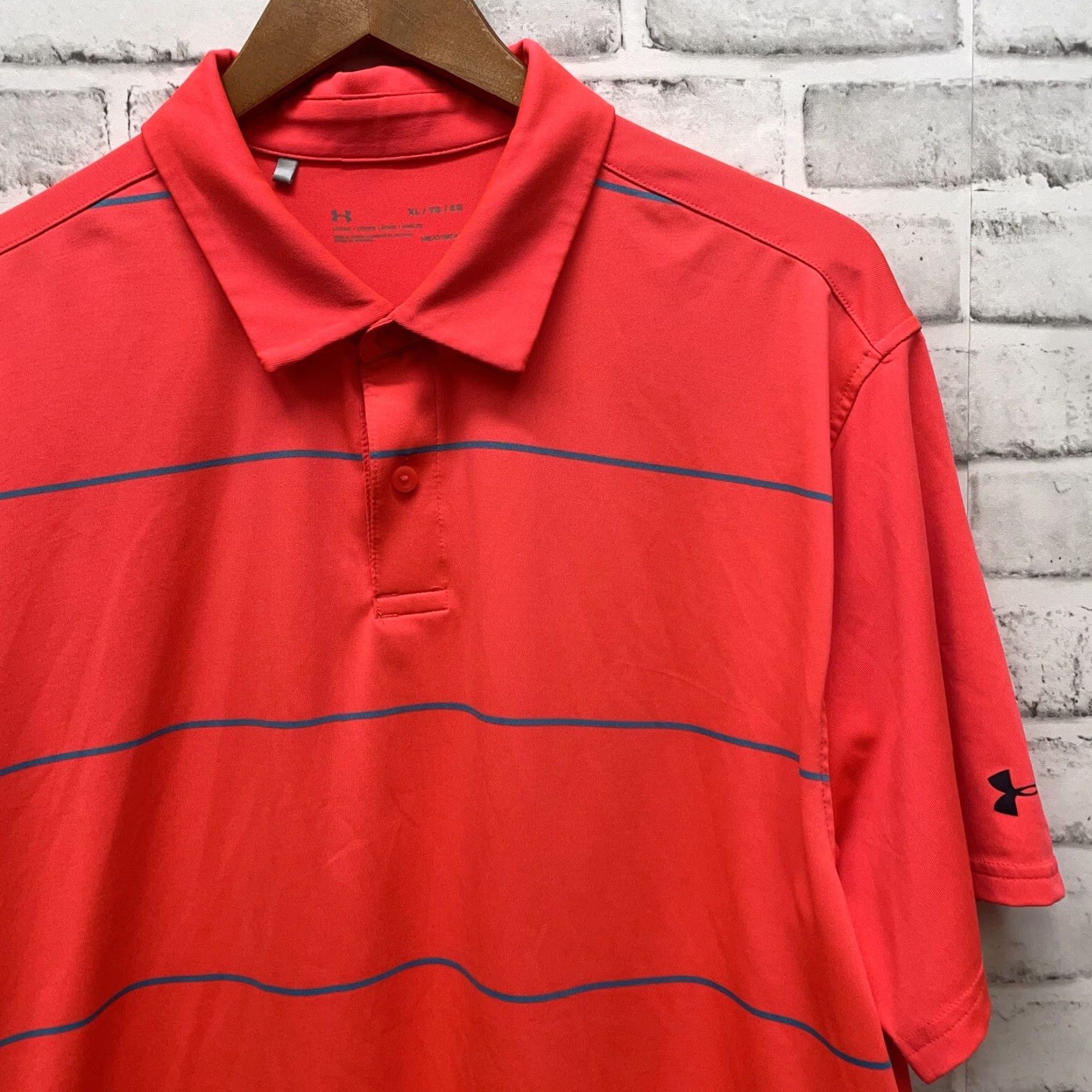 Under Armour Under Armour Polo Talking Rock Neon Orange Athletic Shirt Mens XL Size Size US XL / EU 56 / 4 - 2 Thumbnail