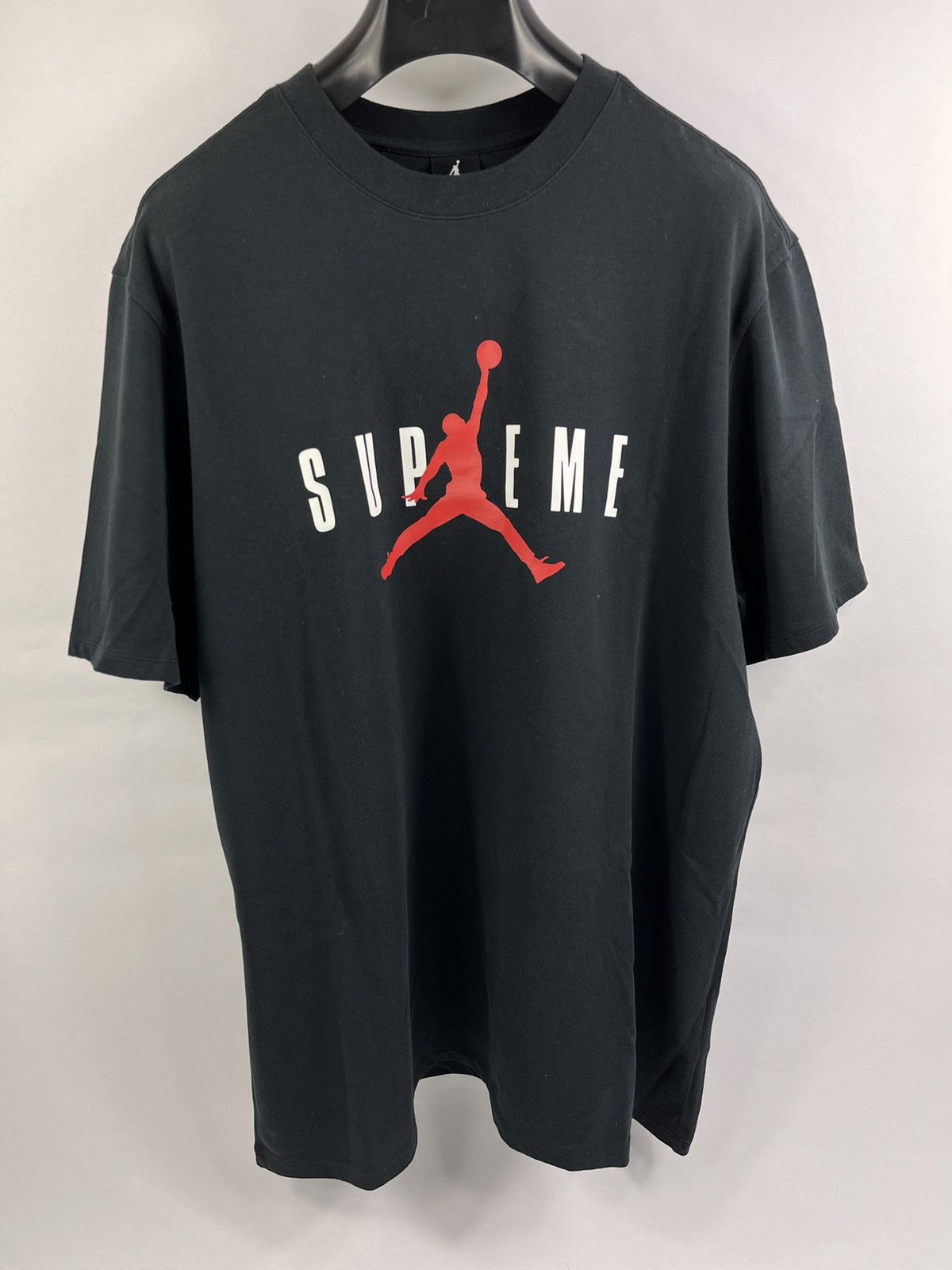 image of Supreme Logo Print T-Shirt in Black, Men's (Size XL)