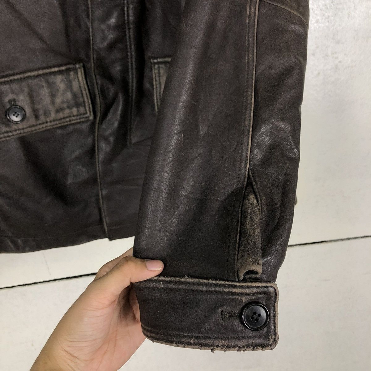 Toyo Enterprises 🔥SOFT LEATHER BIKER JACKET R.NEWBOLD CARGO MULTI POCKET Size US XL / EU 56 / 4 - 15 Thumbnail