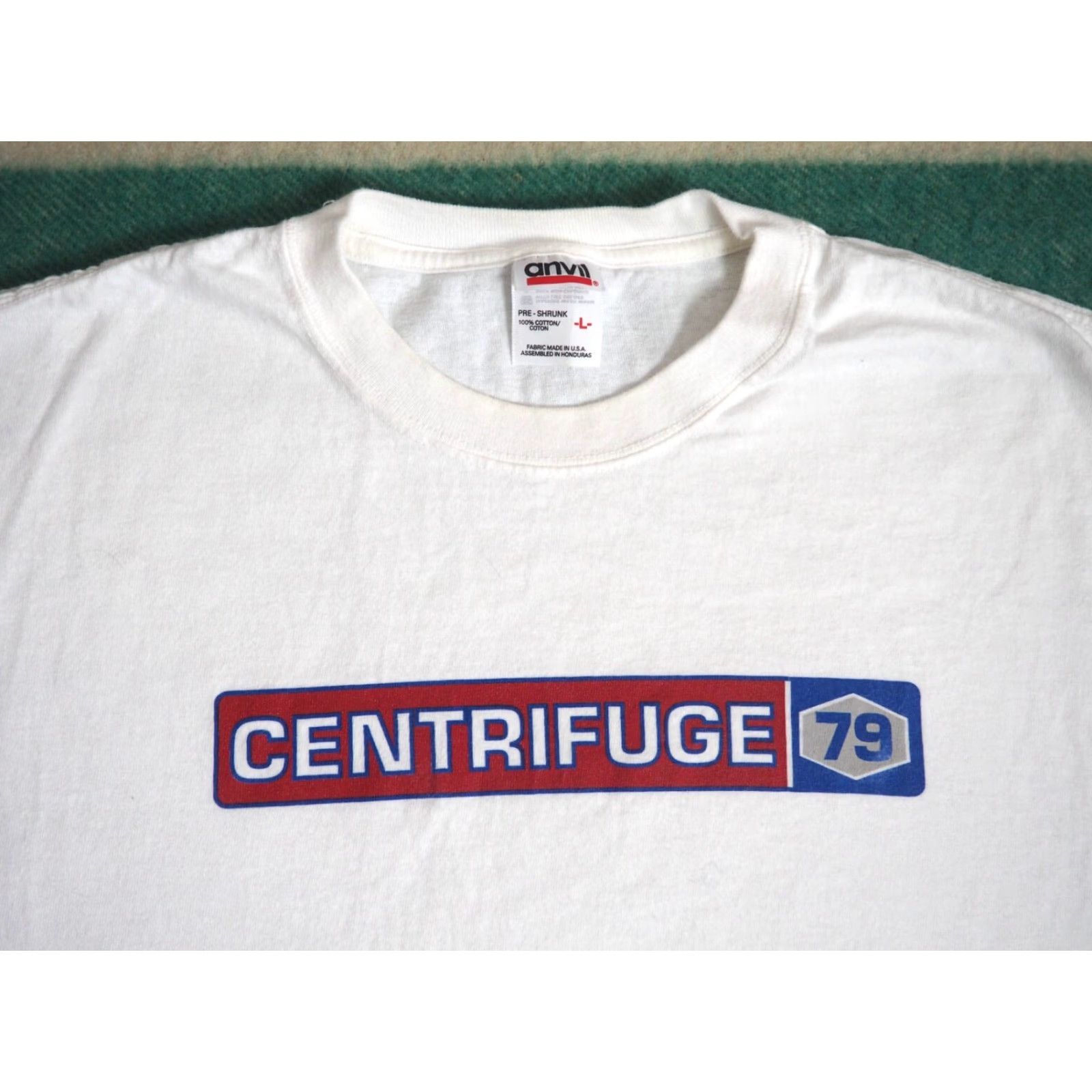 Anvil VTG 90s Y2k Anvil Centrifuge 79 Tech Promo Box Grunge White Tee T-Shirt Mens L Size US L / EU 52-54 / 3 - 2 Thumbnail