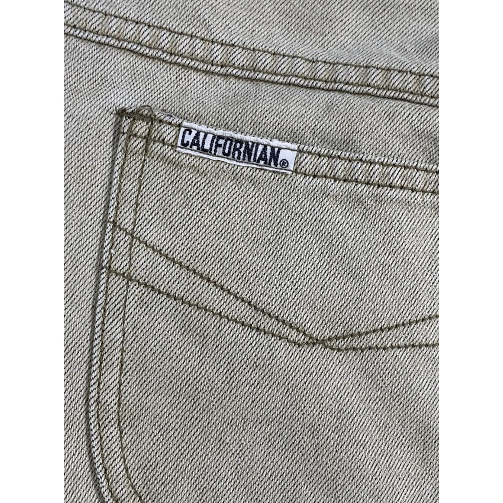 Vintage Calfornian By Paddocks Women Beige Pants Size 32 Denim Straight Pocket Zipper Casual Cotton Blend Regular Inseam 26 in #1172 Size 24" / US 00 / IT 34 - 4 Thumbnail