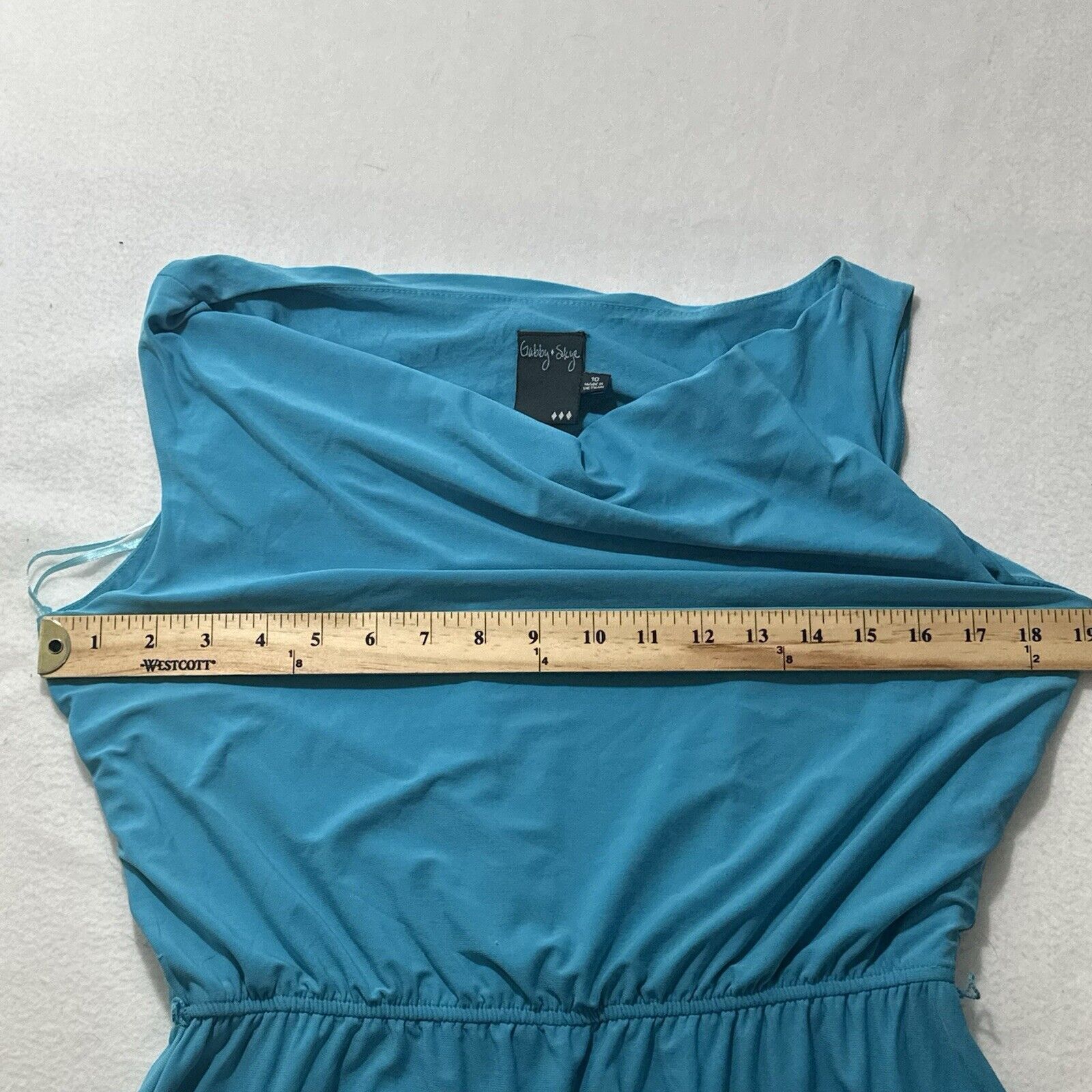Other Gabby Skye 10 Blue Pullover Drape Top Lightweight Dress Size L / US 10 / IT 46 - 7 Thumbnail