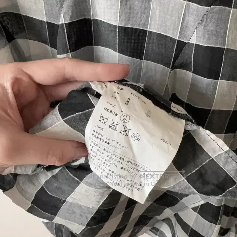 Comme des Garcons Comme des Garcons Silk-cotton checked shirt with checkerbo Size S / US 4 / IT 40 - 4 Thumbnail
