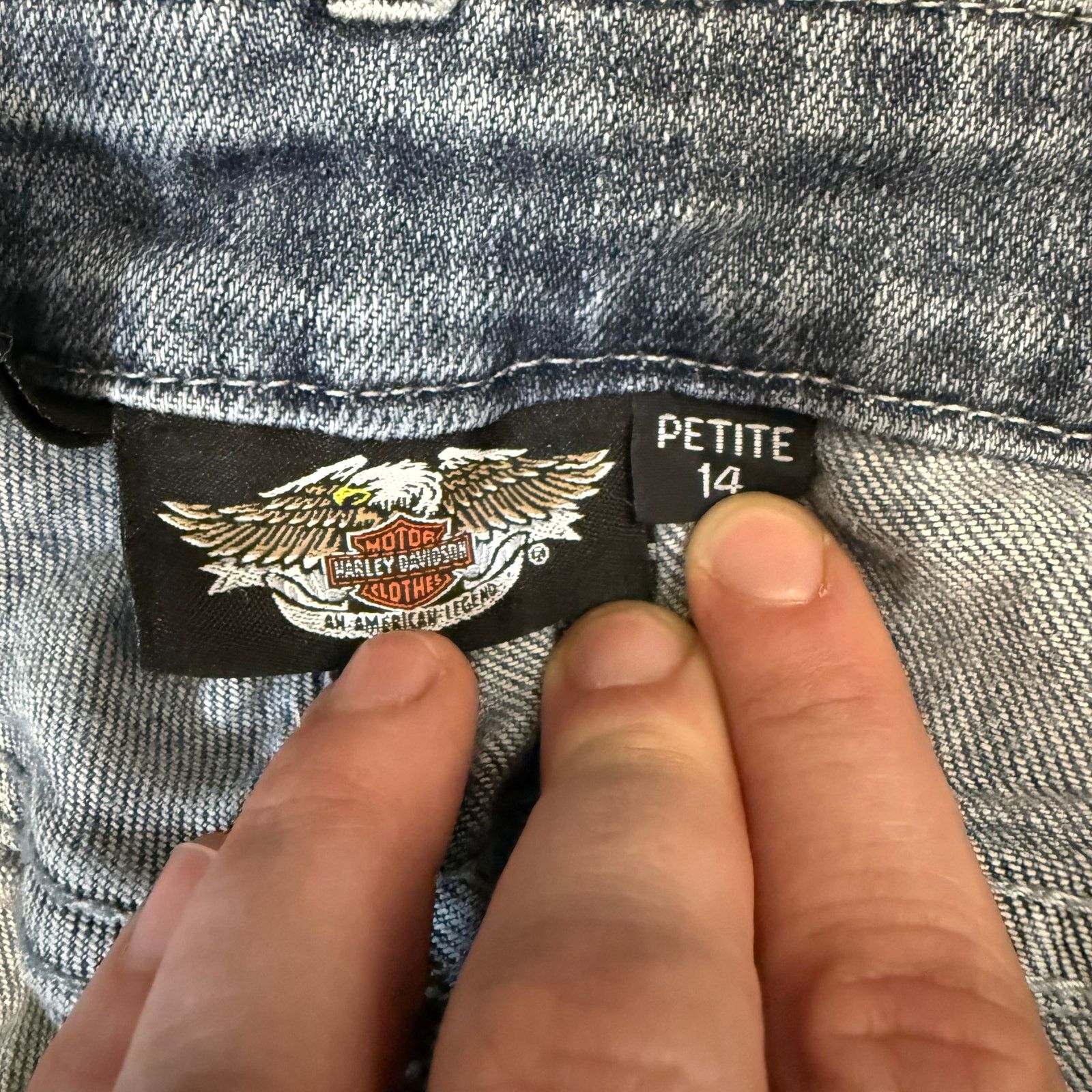 Harley Davidson Harley Davidson Vintage Bootcut Jeans | Women's 14 P Size 36" / US 14 / IT 50 - 3 Thumbnail