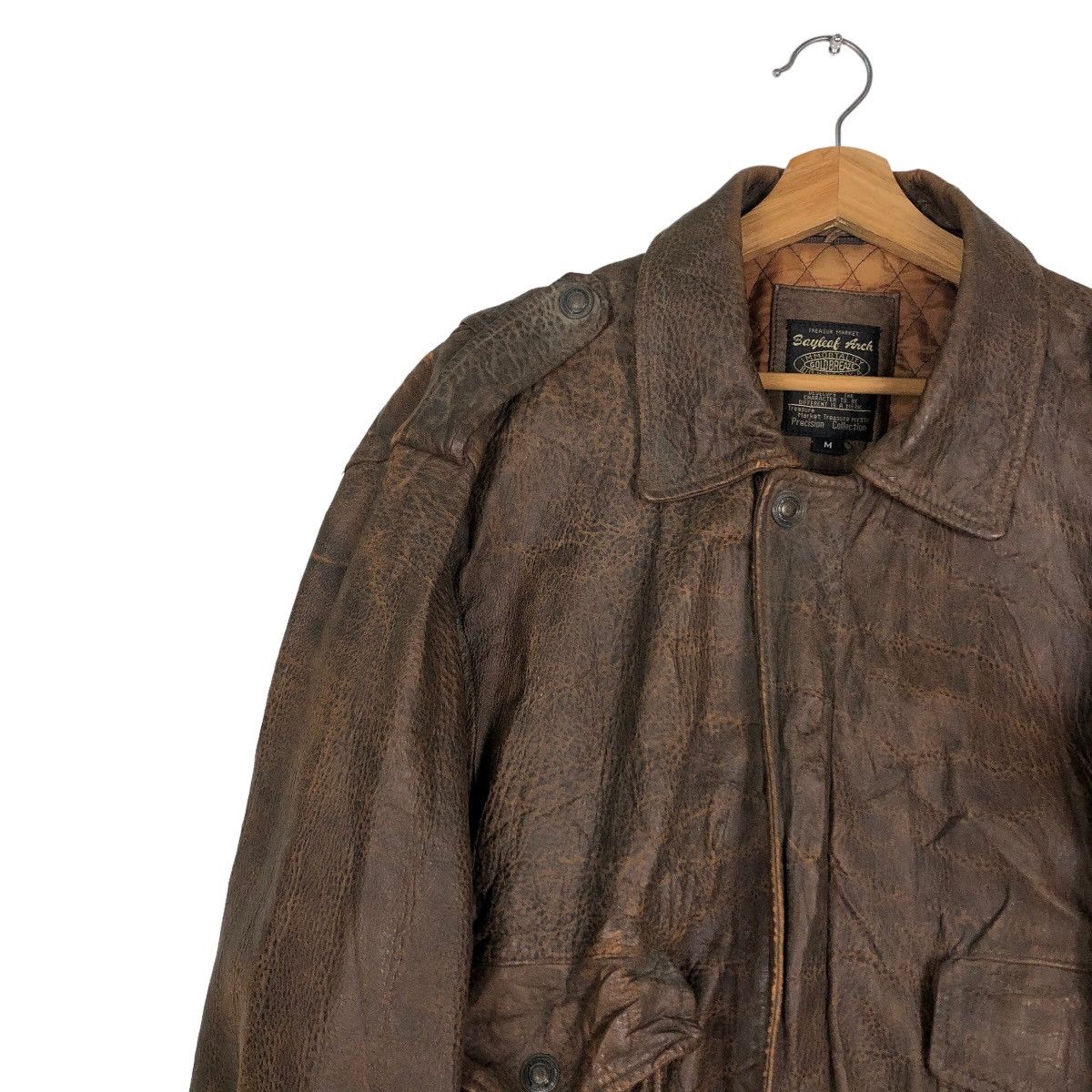 Japanese Brand 🔥Vintage Biker Leather Jacket Bayleaf Anch Issey Miyake Size US M / EU 48-50 / 2 - 7 Thumbnail