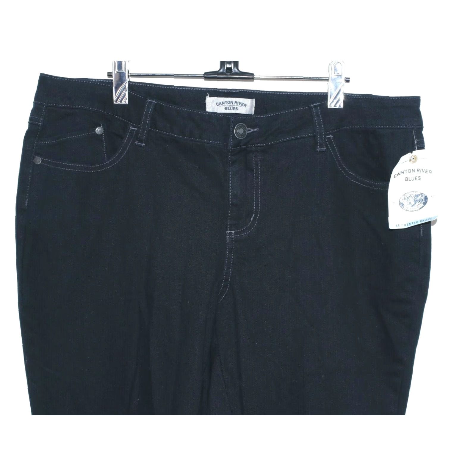 Vintage VINTAGE Canyon River Blues Women's Skinny Jeans Casual Pants Stretch Black 16 City Retro Size 38" / US 16 / IT 52 - 3 Thumbnail