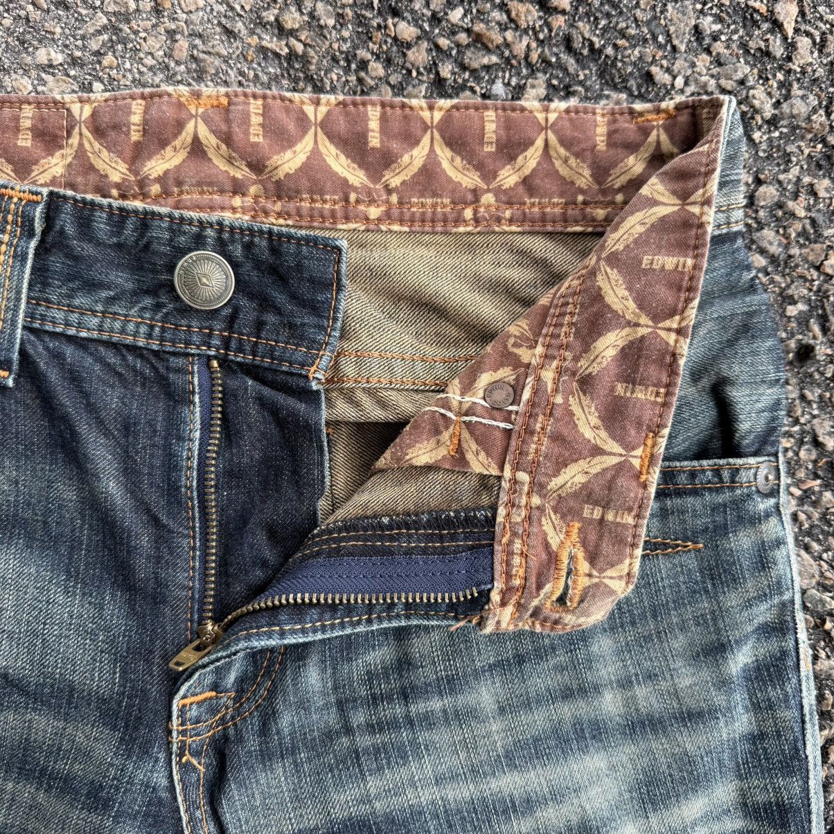 Edwin VINTAGE EDWIN FLARE RIPPEP JEAN DENIM PANTS Size US 30 / EU 46 - 8 Thumbnail