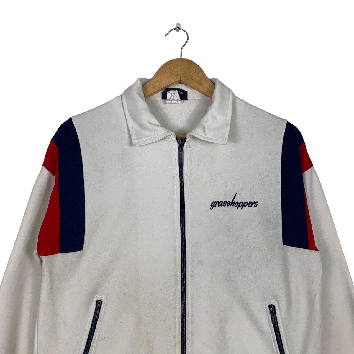 Japanese Brand GLASSHOPPERS Embroidery Small Logo Sweater Jacket #1155-C53 Size US S / EU 44-46 / 1 - 2 Thumbnail