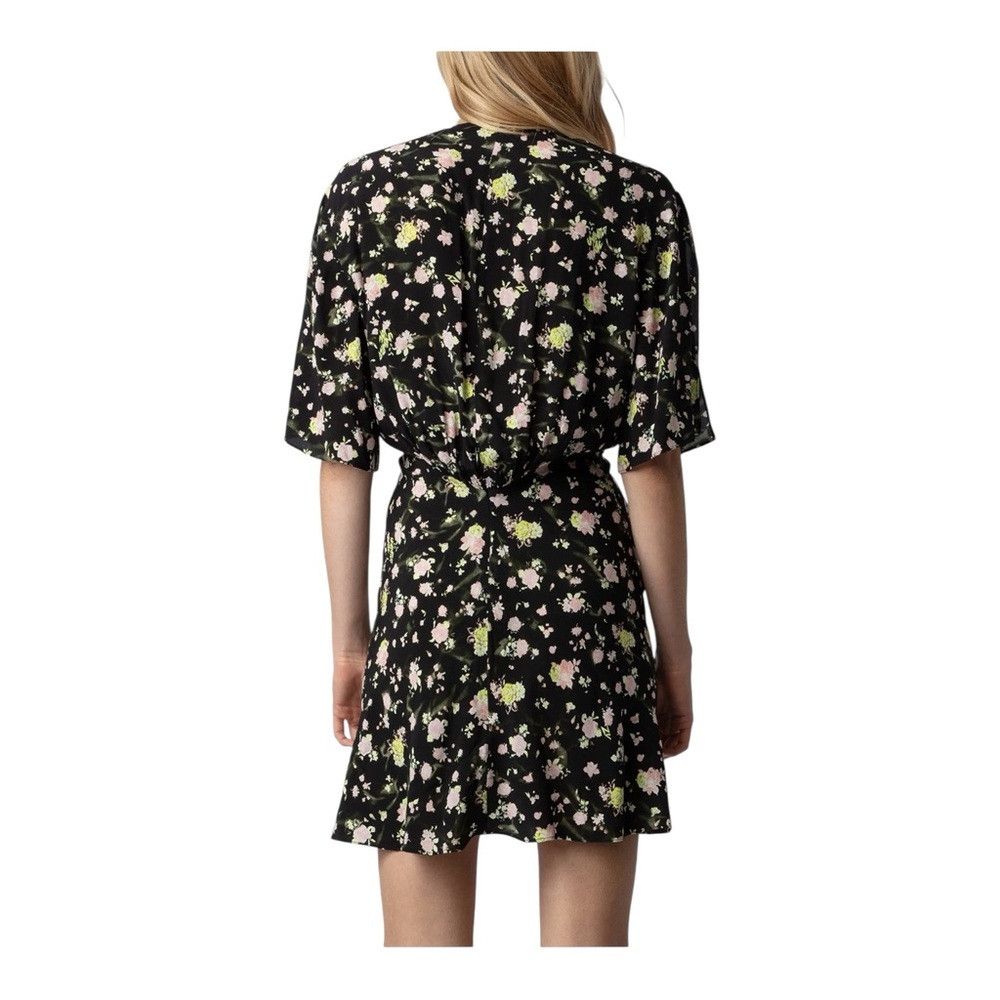 Zadig & Voltaire Zadig & Voltaire Rozom Soft Crinkle Roses Mini Dress NWT Sz Size S / US 4 / IT 40 - 2 Thumbnail