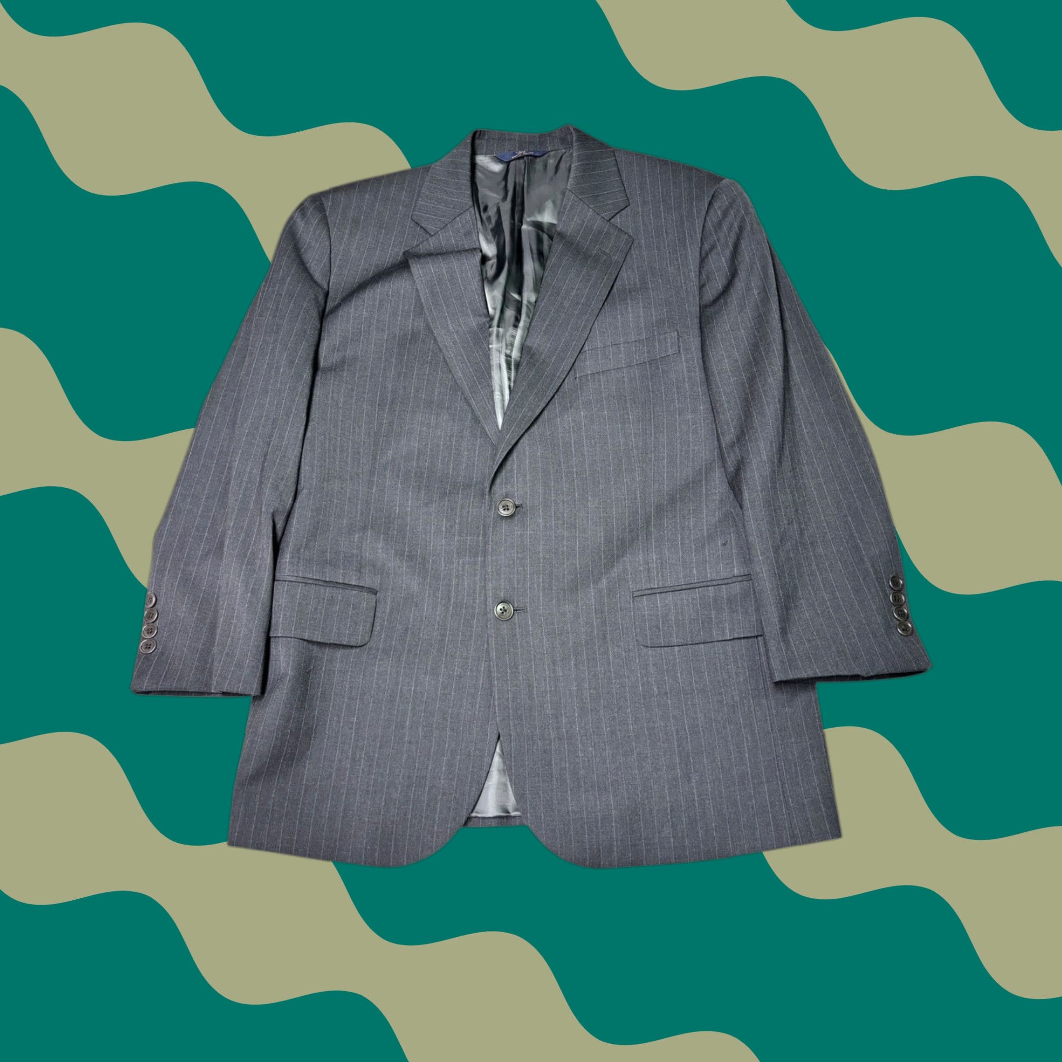 Brooks Brothers Brooks Brothers 346 Blazer Men 42S Gray Pinstripe Wool Blend Stretch Shirt/Blazer Gray Mens 42S Blazer Size 42R - 1 Thumbnail