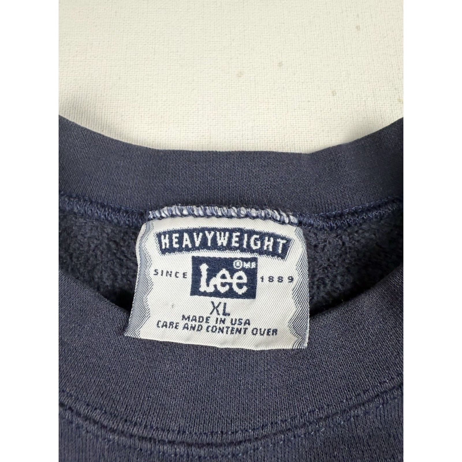 Lee VINTAGE Lee Sweater Shirt Adult XL Blue Graphic Print Crew Neck 90s USA Polo Pullover Men Mens Size US XL / EU 56 / 4 - 2 Thumbnail