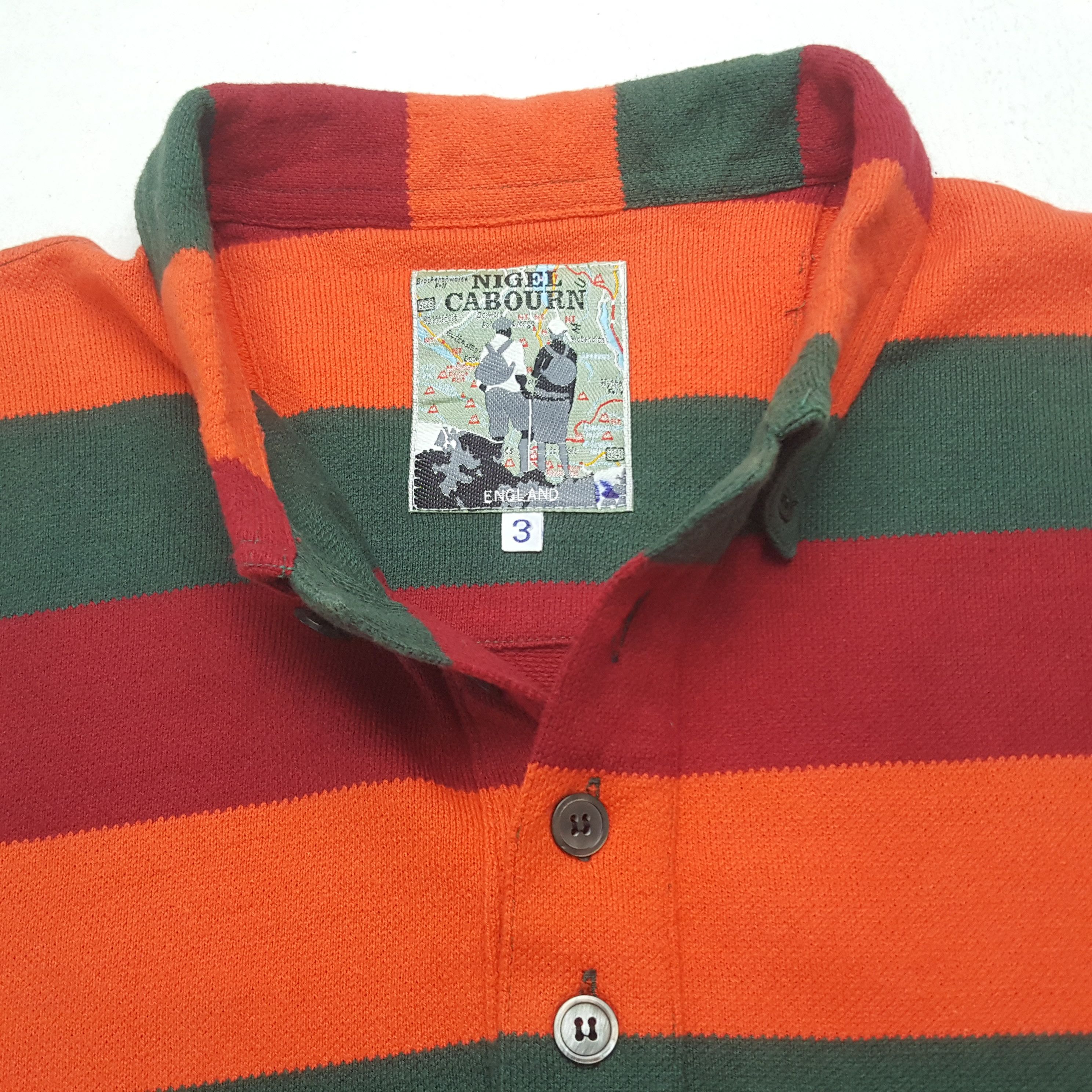 Nigel Cabourn Vintage Nigel Cabourn Striped Polos Shirt Size US M / EU 48-50 / 2 - 4 Thumbnail