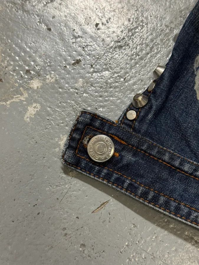 Designer × Dsquared2 × Vintage FW2005 Dsquared2 Jesus Lord Peace Cropped Denim Jacket Size XS / US 0-2 / IT 36-38 - 6 Thumbnail