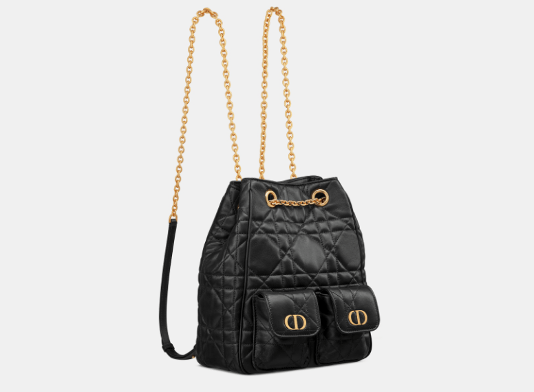 Dior o1w1db10426 M3375U Size:OS / Medium Caro Backpack in Black Size ONE SIZE - 2 Thumbnail