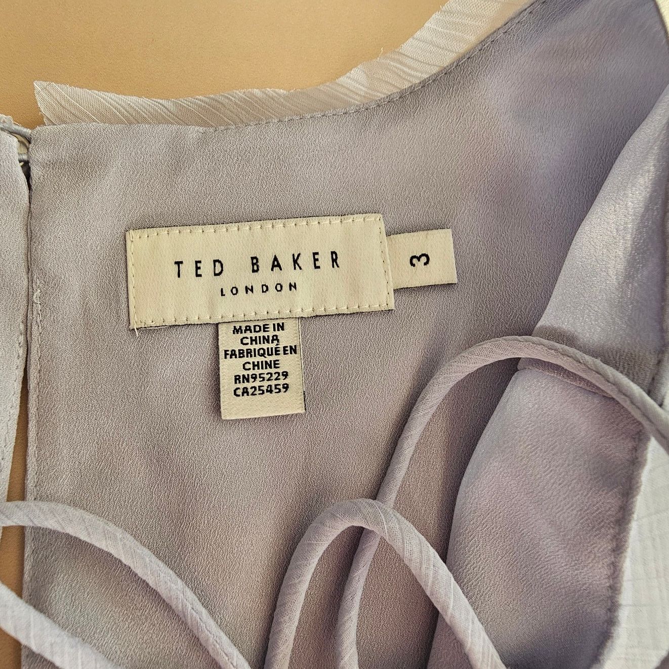 Ted Baker Ted Baker Women's Pale Purple Chiffon Neliann Blouse 3 8 Med Size M / US 6-8 / IT 42-44 - 9 Thumbnail
