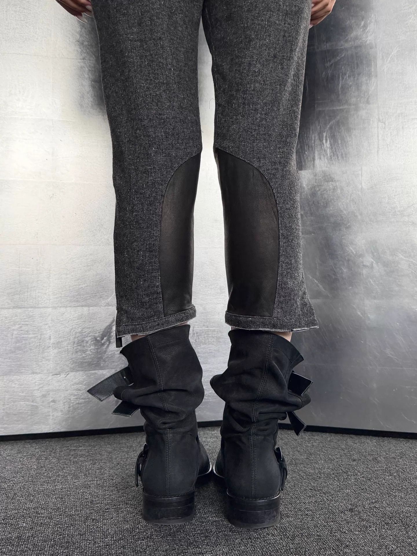 Diesel Black Gold Diesel Black Gold Vintage Wool-Leather 8 Pants 24 Size 24" / US 00 / IT 34 - 7 Thumbnail