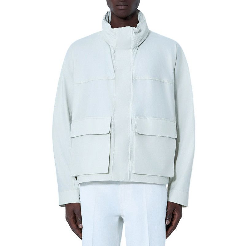 Lemaire Stand Collar Overshirt Zinc Size 44 22AW | Grailed