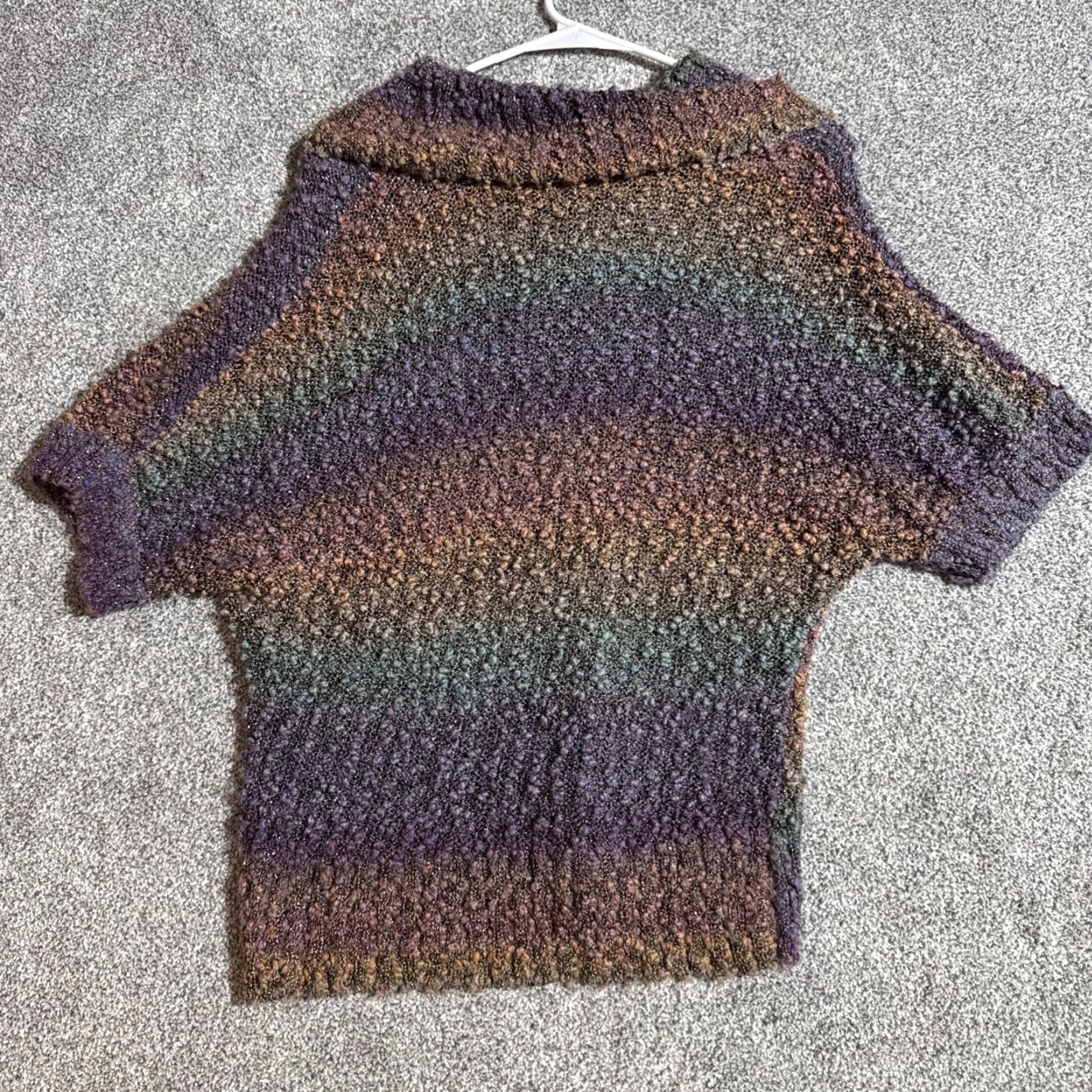 Vintage Cato Sweater Womens Large Metallic Knit Cowl Neck Boho Lagenlook Witchy 90s Look Size L / US 10 / IT 46 - 6 Thumbnail