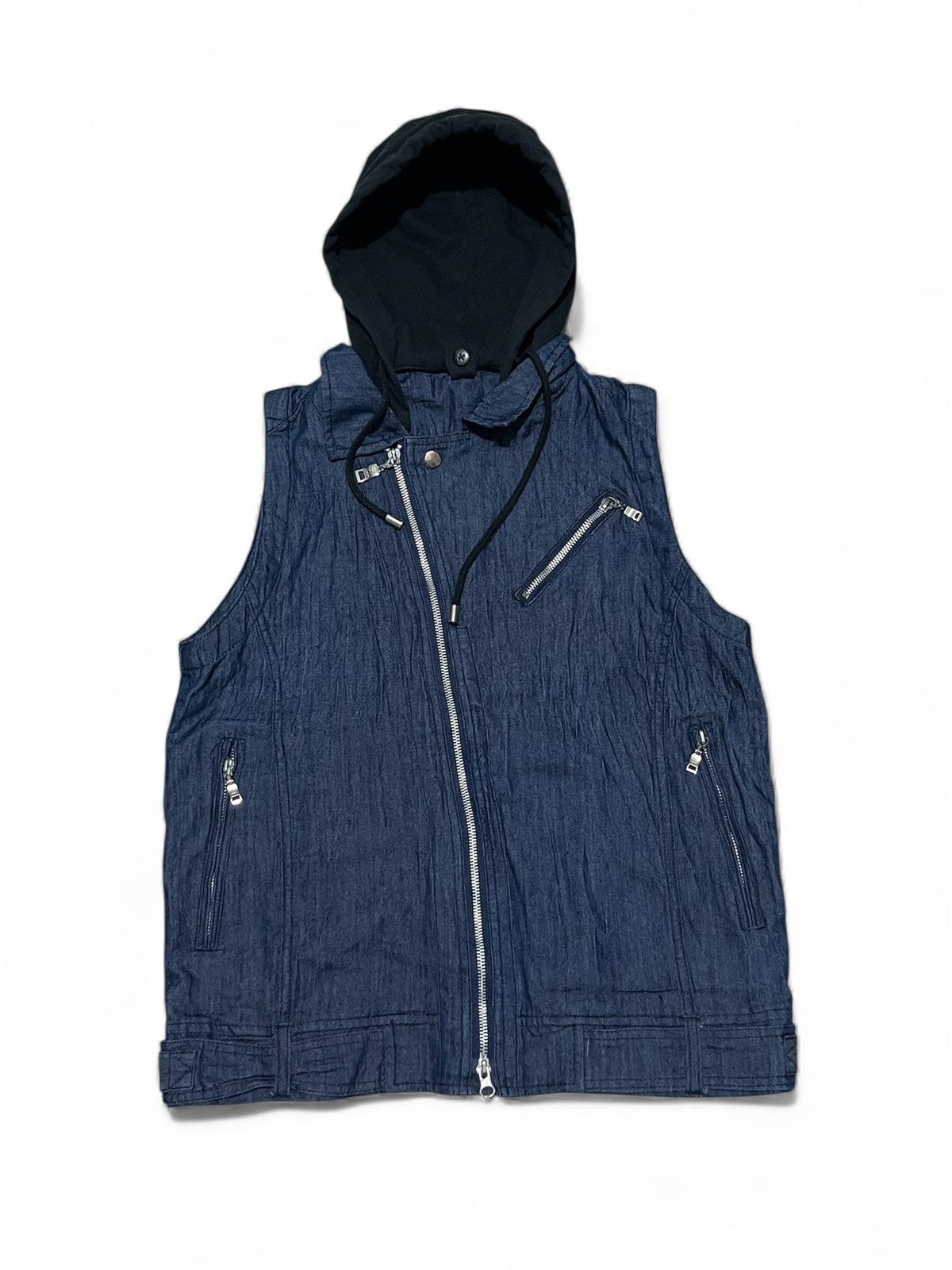 Japanese Brand Semanticdesign Vest Denim Asymmetric Size US L / EU 52-54 / 3 - 1 Thumbnail