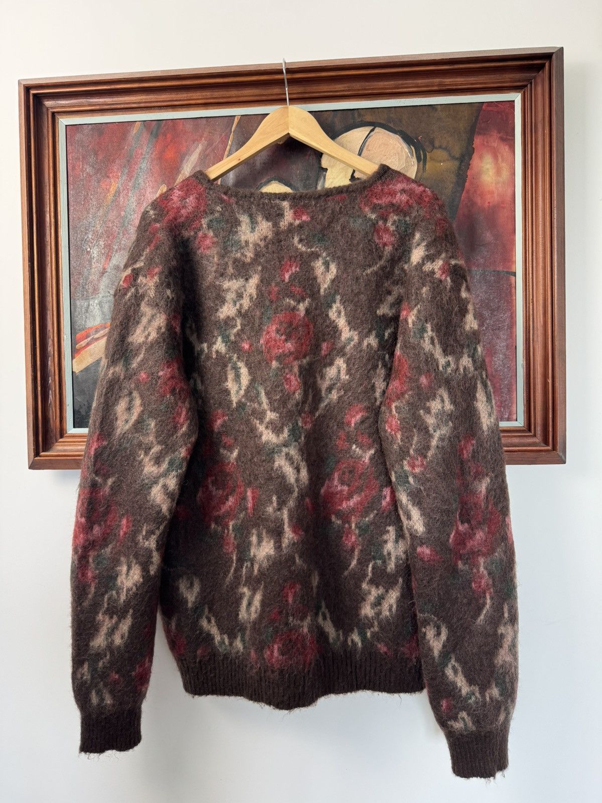 Needles Needles Mohair Cardigan Sweater Japanese Roses Japan Size US M / EU 48-50 / 2 - 2 Thumbnail
